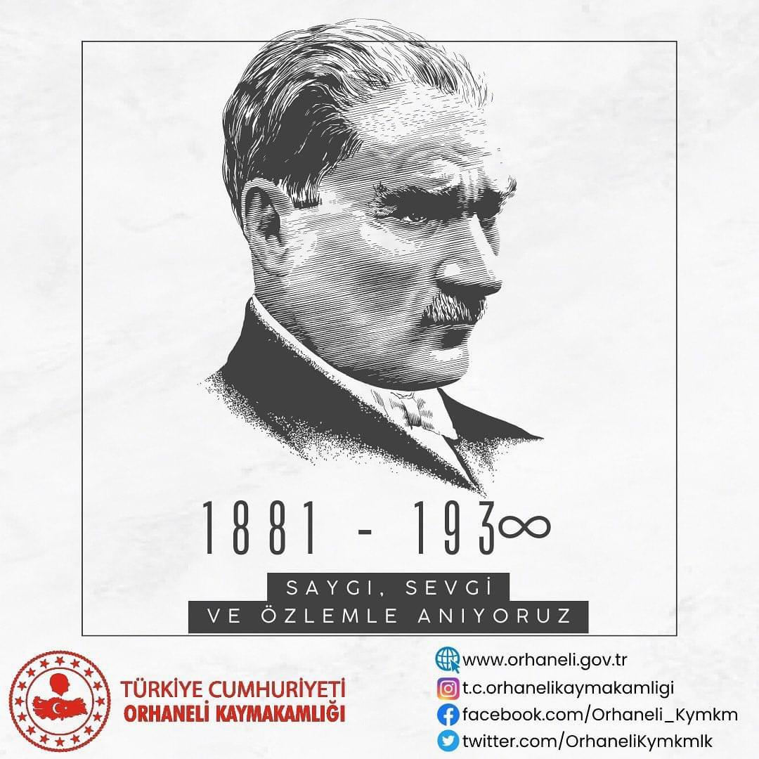 Kaymakamımız Sayın Muhammed Furkan TUNA'nın ''10 Kasım Atatürk'ün Ebediyete İrtihalinin 86. Yıl Dönümü'' Mesajı