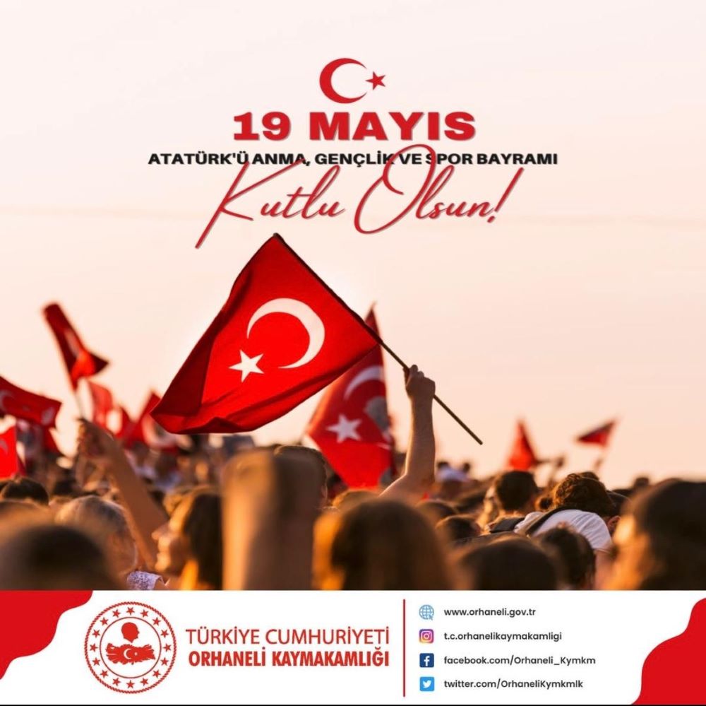 Kaymakamımız Sn. Muhammed Furkan TUNA'nın 19 Mayıs Atatürük'ü Anma ,Gençlik ve Spor Bayramı Mesajı